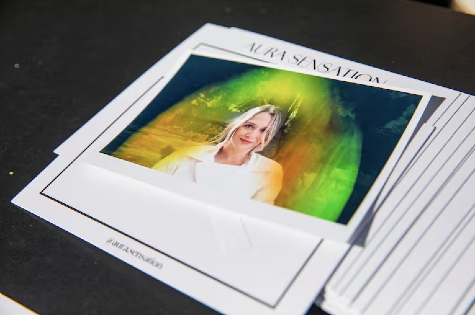 Polaroid de fotografía de aura